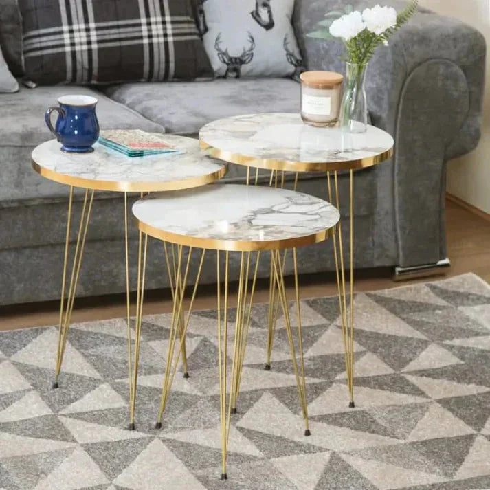 Modern Nesting Coffee Tables – Set of 3 Stylish End & Side Tables